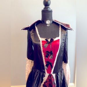 Halloween costume vampire Dracula cosplay Red XS-S